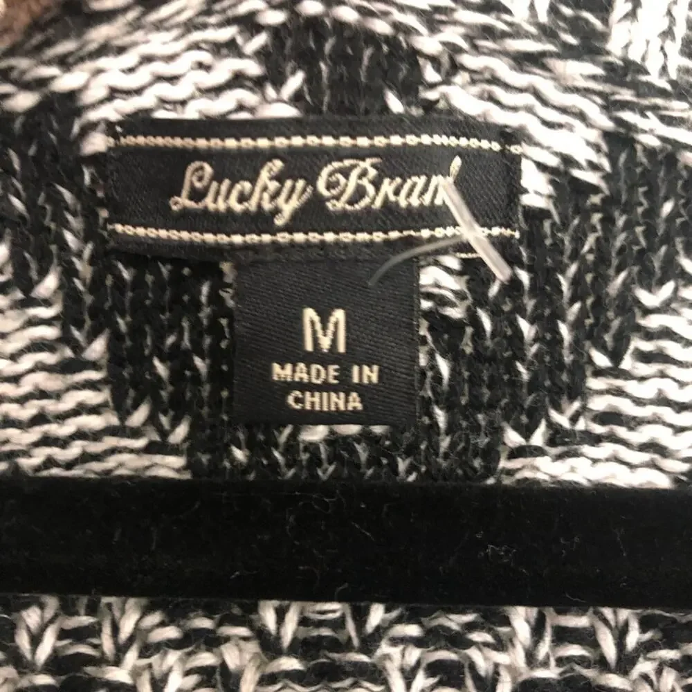 Lucky Brand Jacquard Pullover Sweater Cotton